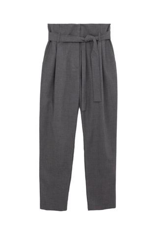 Pantalon carotte taille haute - Gris - IKKS