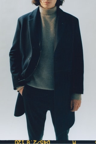 Manteau en laine - Bleu marine - IKKS