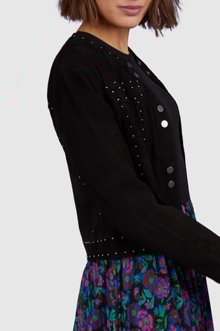 Veste en cuir - Noir - I.Code