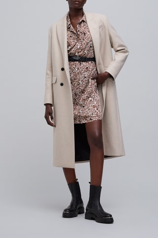 Robe chemise - Ecru et marron - IKKS