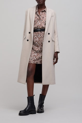 Robe chemise - Ecru et marron - IKKS