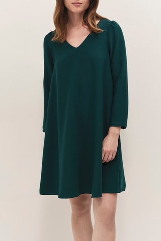 Robe trapèze - Vert foncé  - One Step