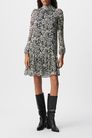 Robe droite - Ivoire et noir - IKKS