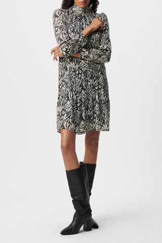 Robe droite - Ivoire et noir - IKKS