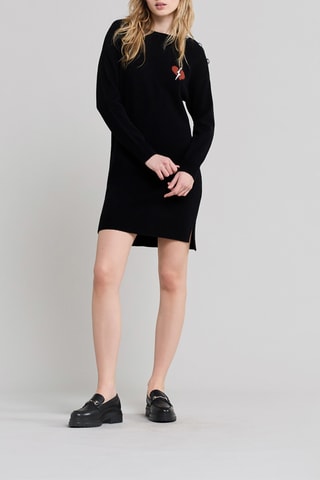Robe pull en laine - Noir - IKKS