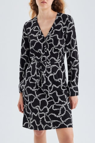 Robe droite - Noir et blanc - IKKS