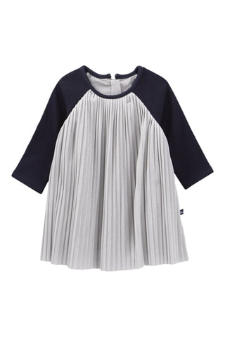 Robe plissée - Gris et bleu marine - IKKS Junior