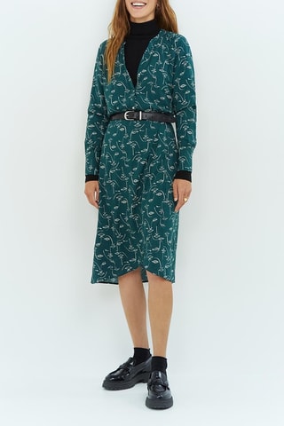 Robe midi - Bleu pétrole - One Step