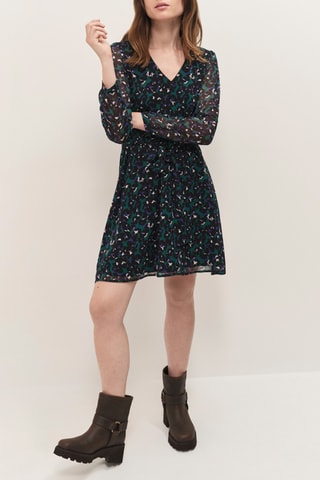 Robe patineuse - Noir et vert  - One Step