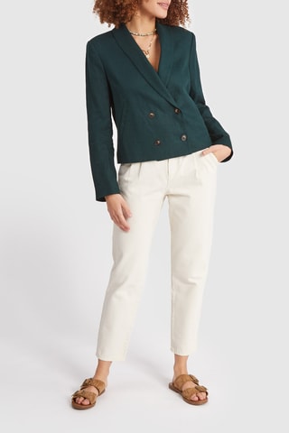 Veste de costume en lin - Vert - I.Code