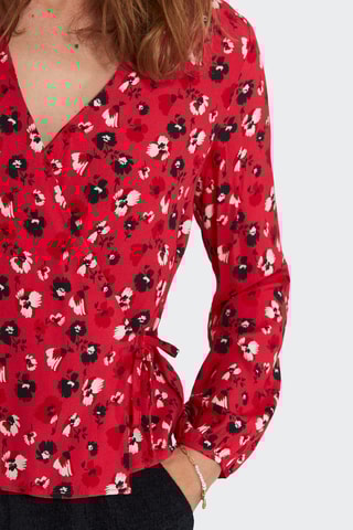 Chemisier portefeuille - Fuchsia et noir - I.Code