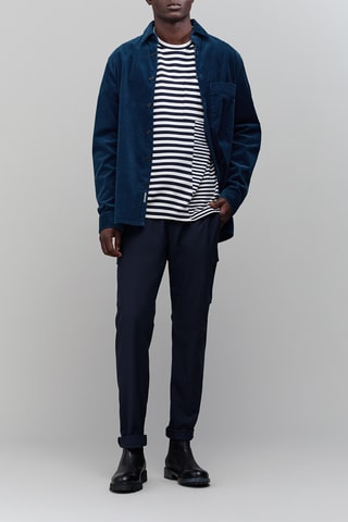 Surchemise en velours - Bleu cobalt - IKKS