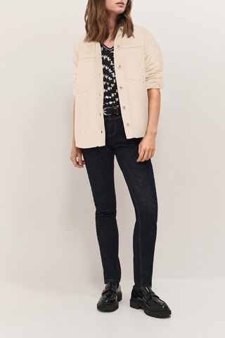 Surchemise en velours - Ivoire  - One Step