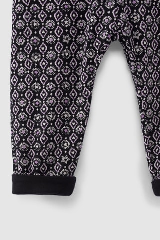 Leggings réversible en coton biologique - Noir - IKKS Junior