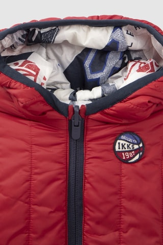 Doudoune réversible à capuche - Rouge et blanc - IKKS