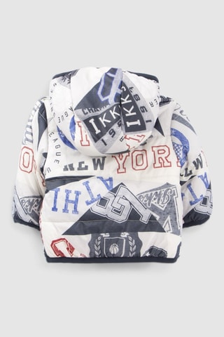 Doudoune réversible à capuche - Rouge et blanc - IKKS