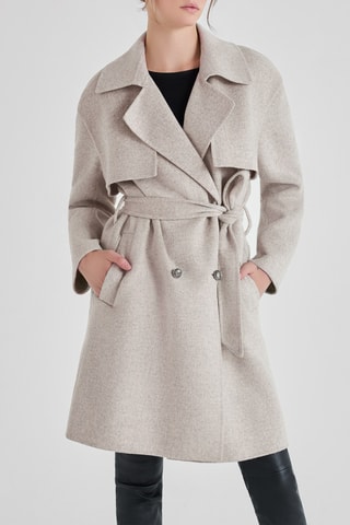 Trench en laine - Ecru - IKKS