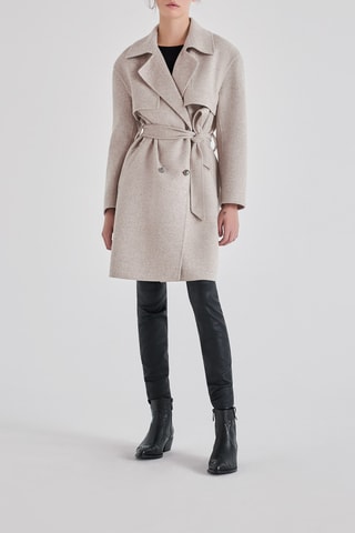 Trench en laine - Ecru - IKKS