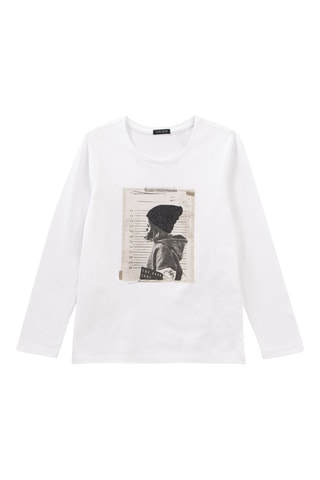 T-shirt en coton biologique - Blanc - IKKS Junior