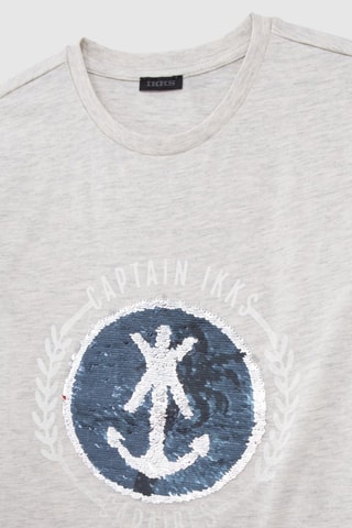 T-shirt réversible - Beige - IKKS