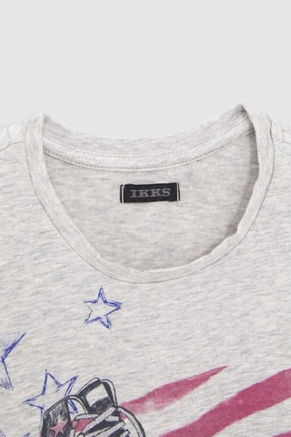 T-shirt en coton biologique - Gris clair chiné - IKKS Junior