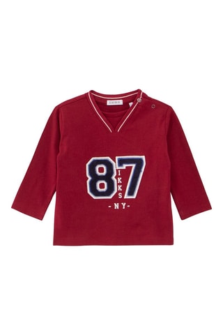 T-shirt trompe-l'œil - Bordeaux - IKKS Junior