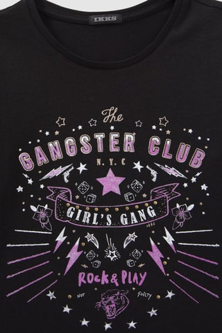 T-shirt en coton biologique - Noir - IKKS Junior