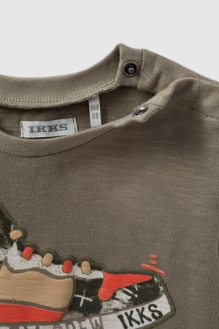 T-shirt en coton biologique - Kaki - IKKS Junior