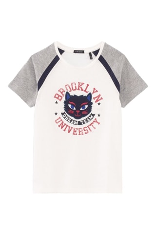 T-shirt en coton biologique - Ecru - IKKS Junior