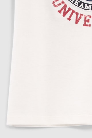 T-shirt en coton biologique - Ecru - IKKS Junior