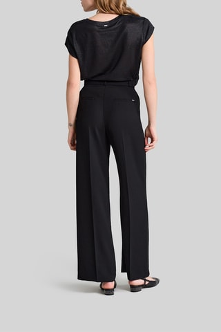 T-shirt droit en lin - Noir - IKKS