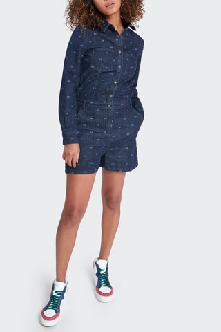 Combishort en jean - Bleu - I.Code