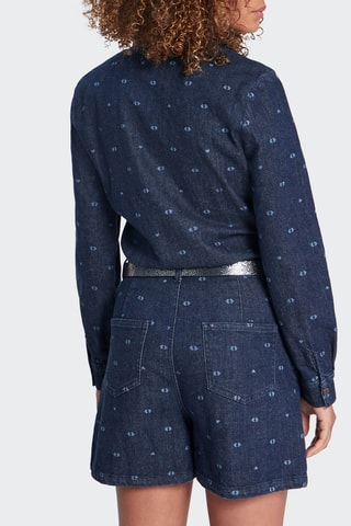 Combishort en jean - Bleu - I.Code