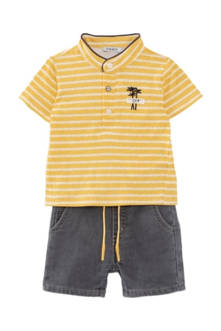 Polo et bermuda - Jaune - IKKS