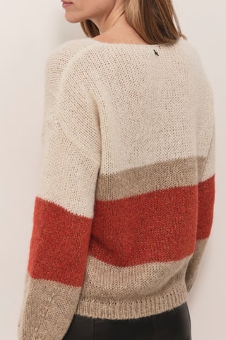 Pull - Ecru et corail