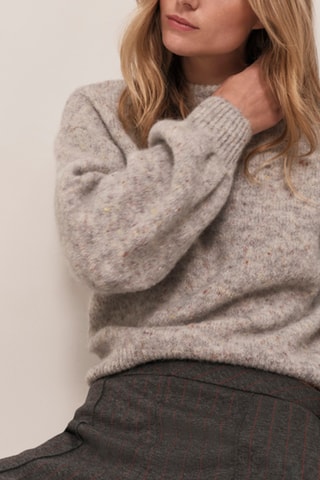 Pull en alpaga et laine - Gris clair