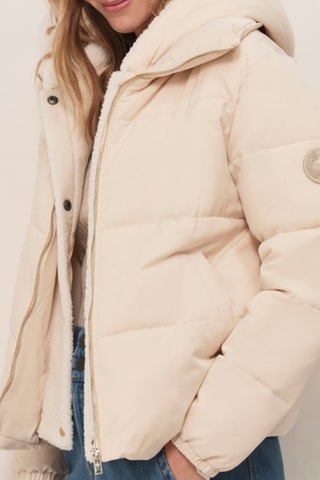 Doudoune à capuche - Ecru