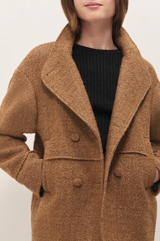 Manteau en laine - Marron foncé