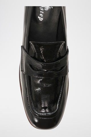 Mocassins à talons en cuir - Noir