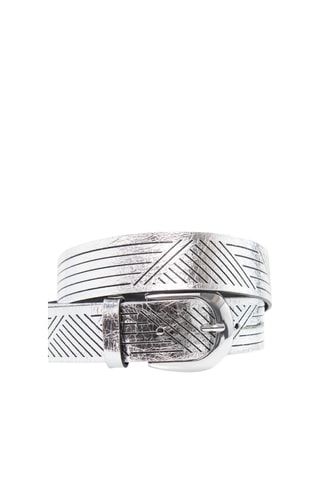 Ceinture en cuir - Argenté