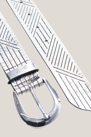 Ceinture en cuir - Argenté