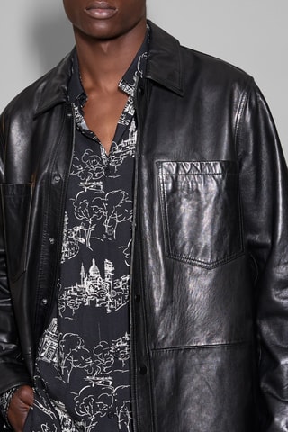 Veste en cuir - Noir