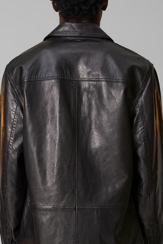 Veste en cuir - Noir