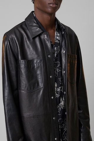 Veste en cuir - Noir