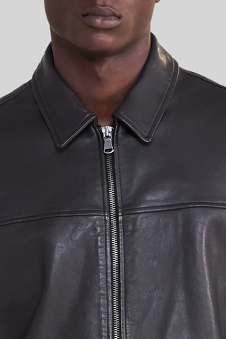 Veste en cuir - Noir