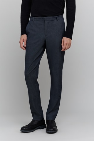 Pantalon regular - Bleu marine chinée