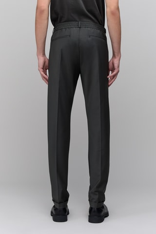 Pantalon de costume en laine - Vert foncé