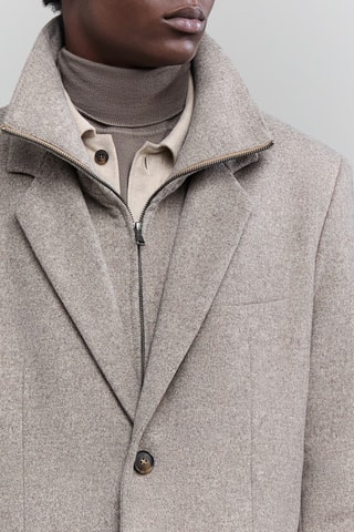 Manteau 2-en-1 en laine - Gris