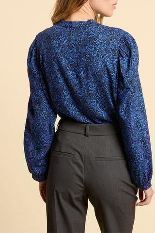 Chemisier - Noir et bleu cobalt