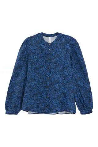 Chemisier - Noir et bleu cobalt